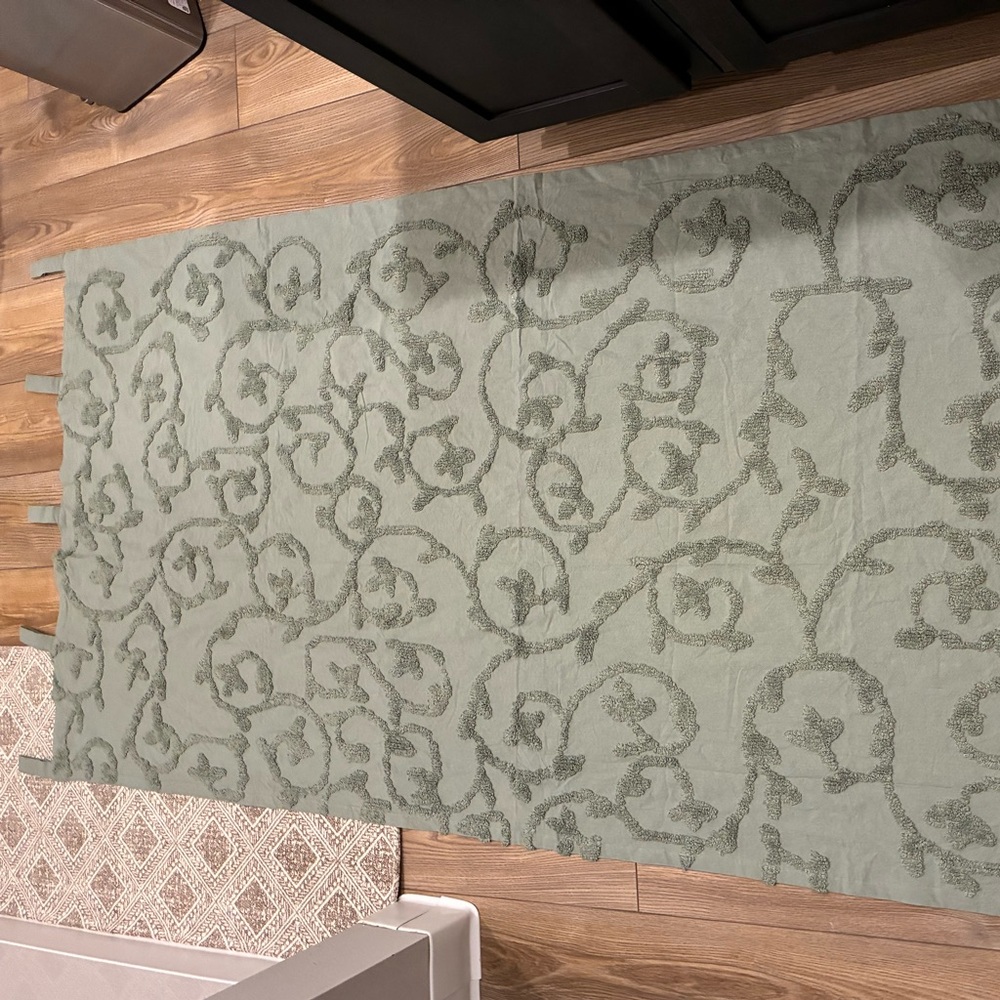 Artistic Green curtain 100% Cotton